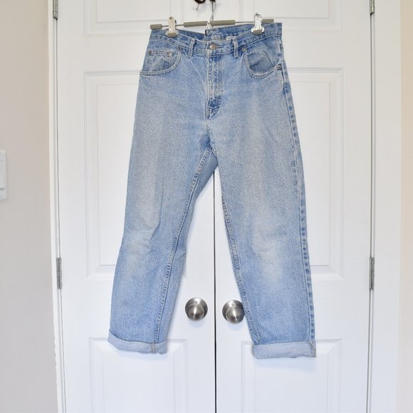 Vintage Faded Glory Denim Jeans Oversize Fit Mom Jeans Light Wash High Rise Wasi - Picture 2 of 4